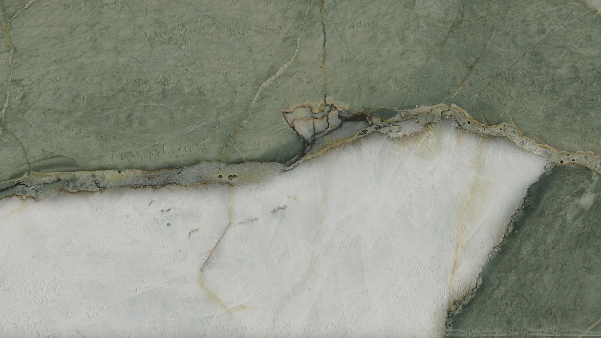 Green and white natural marble texture background with organic patterns.