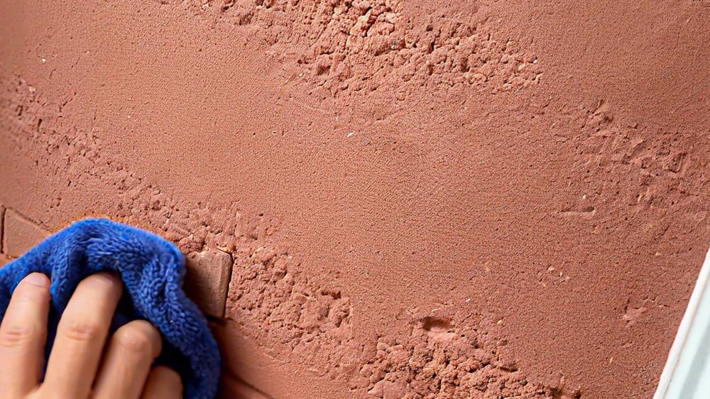 Cleaning Angtai flexible tile surface with a sponge or damp cloth to remove adhesive residue after laying.