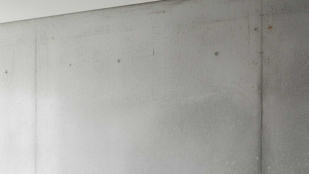 Smooth and cured concrete slab as a base for flexible stone installation.